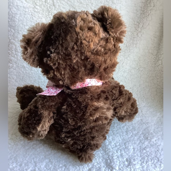 GANZ 16 inch Sprinkles Brown Bear with Bow Plush Stuffed Animal Toy - Picture 3 of 7